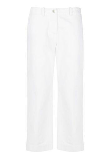 Nili Lotan Tomboy cropped herringbone-pattern trousers - Bianco