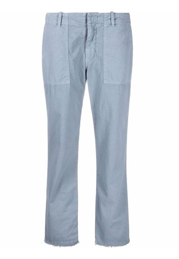 Nili Lotan frayed-hem cropped trousers - Blu
