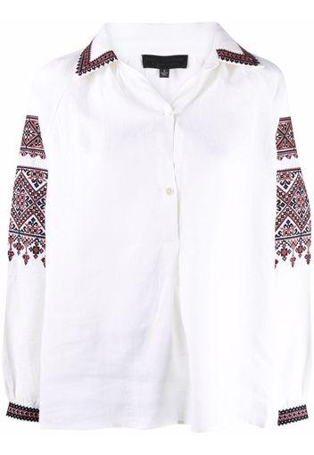 Nili Lotan embroidered button-up shirt - Toni neutri