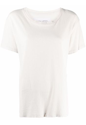 Nili Lotan drop-shoulder cotton T-Shirt - Toni neutri