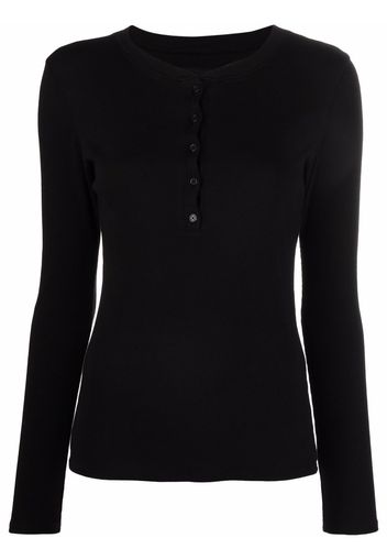 Nili Lotan Top con colletto button-down - Nero