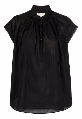 Nili Lotan Camicia smanicata plissettata - Nero