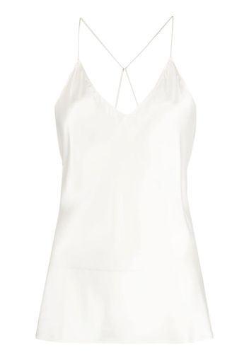 Nili Lotan V-neck silk vest - Bianco