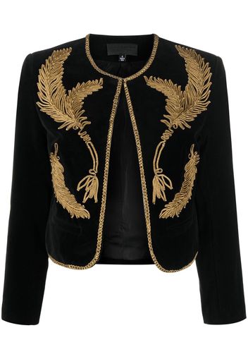 Nili Lotan Patsy velvet embroidered jacket - Nero