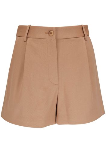 Nili Lotan virgin-wool high-waisted shorts - Marrone