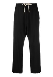 cropped drawstring waist trousers