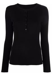 Nili Lotan Top con colletto button-down - Nero