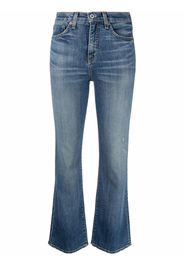 Nili Lotan high-rise bootcut bleach-effect jeans - Blu