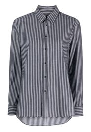 Nili Lotan stripe-print cotton shirt - Grigio