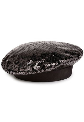 Nina Ricci sequin-embellished tonal beret - Nero