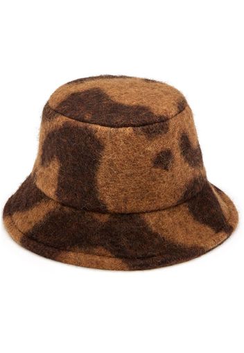 Nina Ricci abstract-pattern print bucket hat - Marrone