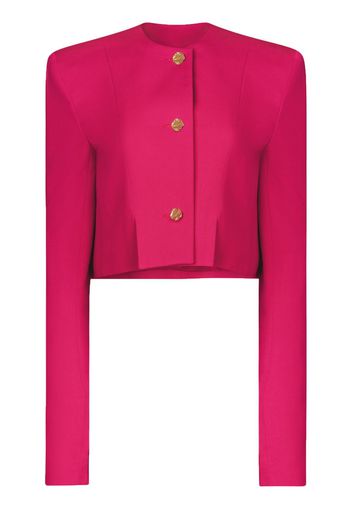 Nina Ricci long-sleeve cropped wool jacket - Rosa