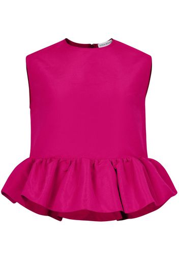 Nina Ricci bow-detailing peplum top - Rosa