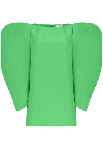Nina Ricci long puff-sleeves minidress - Verde