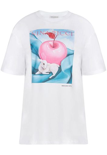 Nina Ricci T-shirt con stampa mela - Bianco