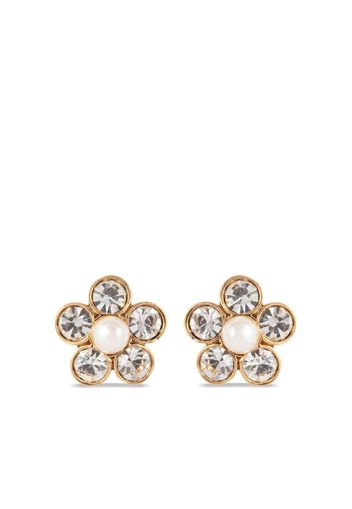 Nina Ricci 1980s daisy faux-pearl earrings - Oro