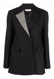 Nina Ricci houndstooth-print lapel blazer - Nero