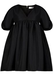 Nina Ricci fully-pleated V-neck dress - Nero