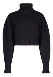 Nina Ricci roll-neck cropped jumper - Nero