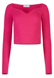 Nina Ricci sweetheart-neck long-sleeve top - Rosa