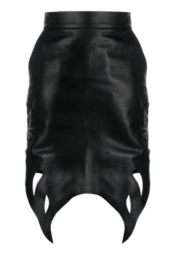 Ninamounah cut-out asymmetric mini skirt - Nero