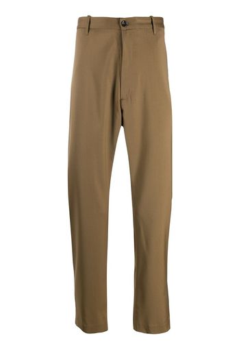 straight-leg tailored trousers