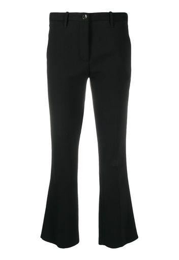 cropped flare trousers