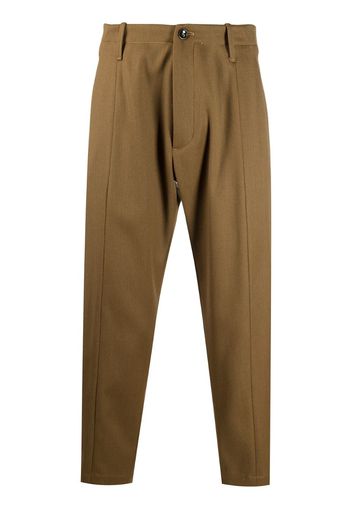 straight-leg ankle grazer trousers