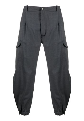 Nine In The Morning zip-detail cargo trousers - Grigio