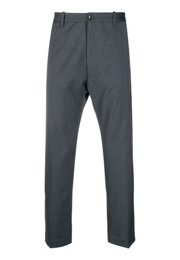 Nine In The Morning mid-rise striped trousers - Grigio