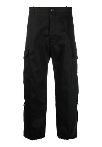 Nine In The Morning cropped invert-pleat trousers - Nero