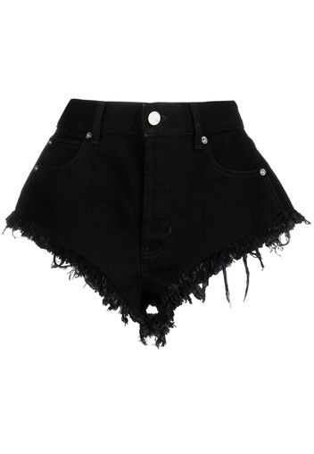 NISSA mid-rise denim mini shorts - Nero