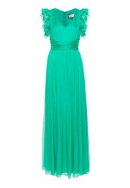 NISSA Abito lungo con ruches - Verde