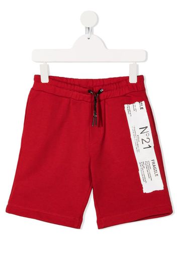 Shorts sportivi con applicazione