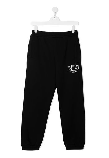 Nº21 Kids TEEN logo tracksuit bottoms - Nero