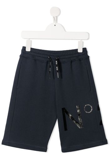 Nº21 Kids Shorts con stampa - Blu