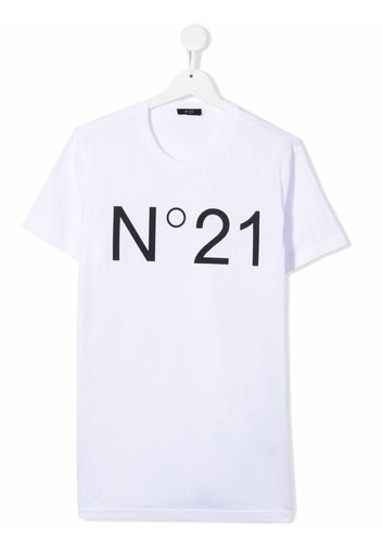 Nº21 Kids TEEN logo-print cotton T-shirt - Bianco