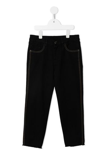 Nº21 Kids embroidered-logo jeans - Nero