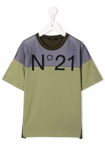 Nº21 Kids logo-print T-shirt - Verde