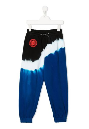 Nº21 Kids Pantaloni sportivi con fantasia tie-dye - Nero