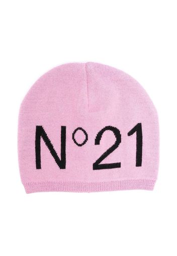 Nº21 Kids Berretto con logo - Rosa