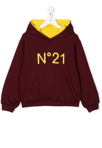 Nº21 Kids TEEN logo-print reversible hoodie - 0NC04