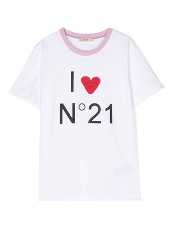 Nº21 Kids T-shirt con stampa - Bianco