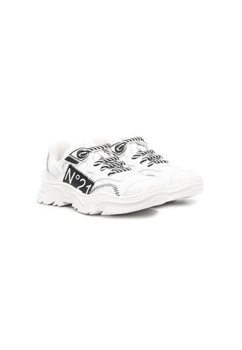 Nº21 Kids Sneakers con applicazione - Bianco