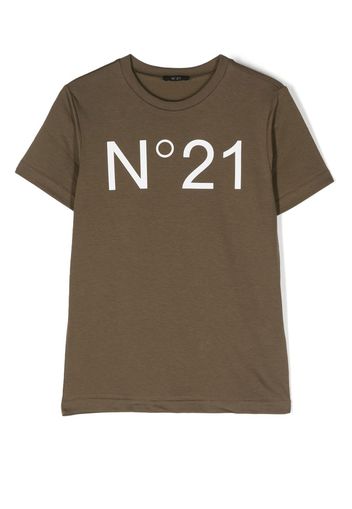 Nº21 Kids logo-print short-sleeve T-shirt - Verde