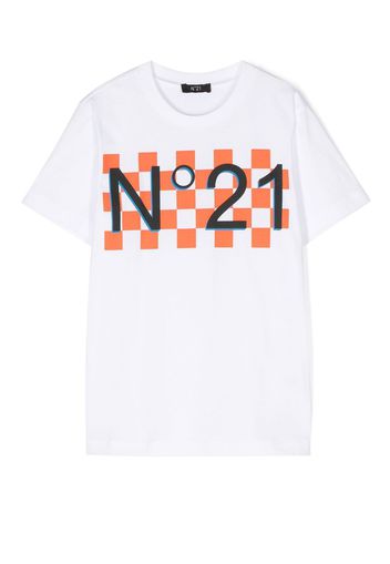 Nº21 Kids logo-print short-sleeve T-shirt - Bianco