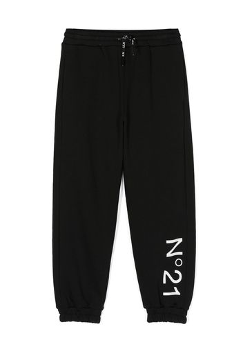 Nº21 Kids logo-print track pants - Nero