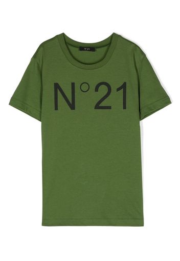 Nº21 Kids logo print T-shirt - Verde