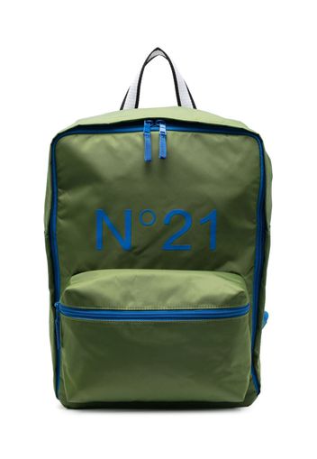 Nº21 Kids Zaino con ricamo - Verde