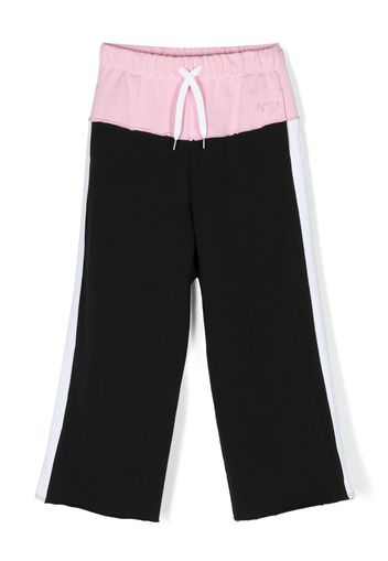 Nº21 Kids Pantaloni sportivi a righe - Nero